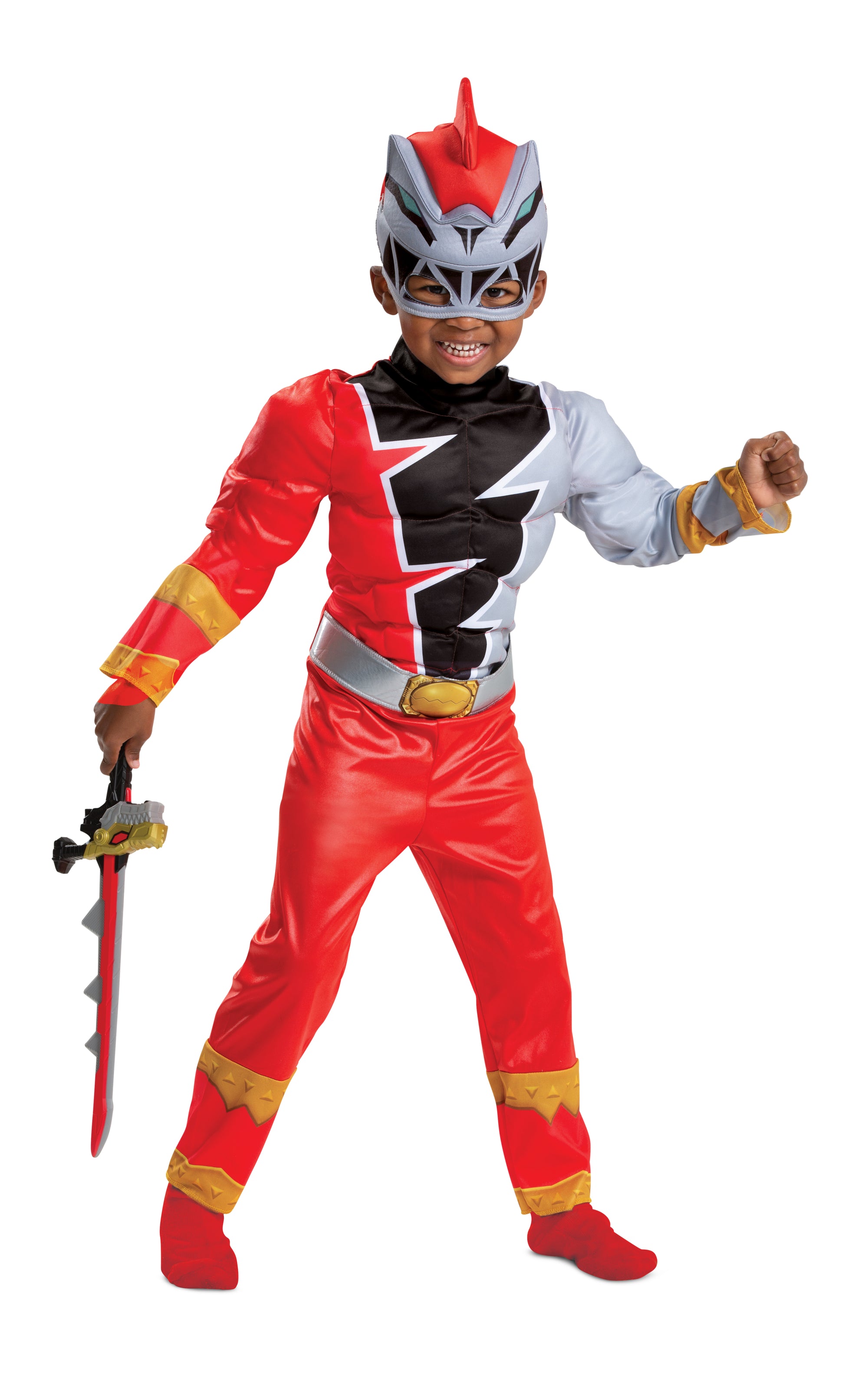 Muscular Red Ranger Dino Fury Costume – Power Rangers – Baby