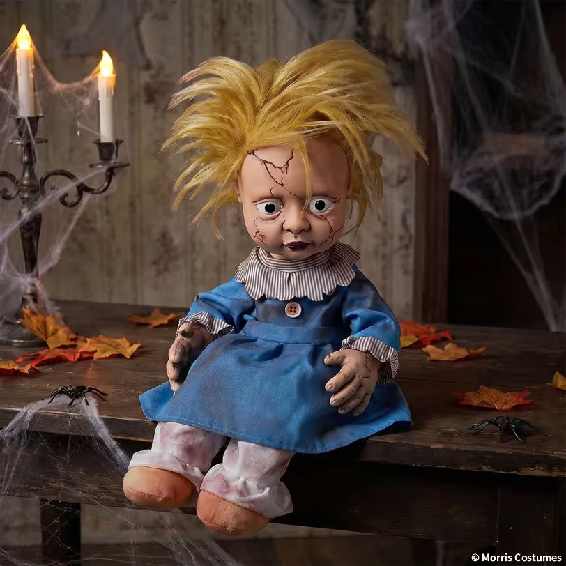 11" Animated Creepy Girl Kicking