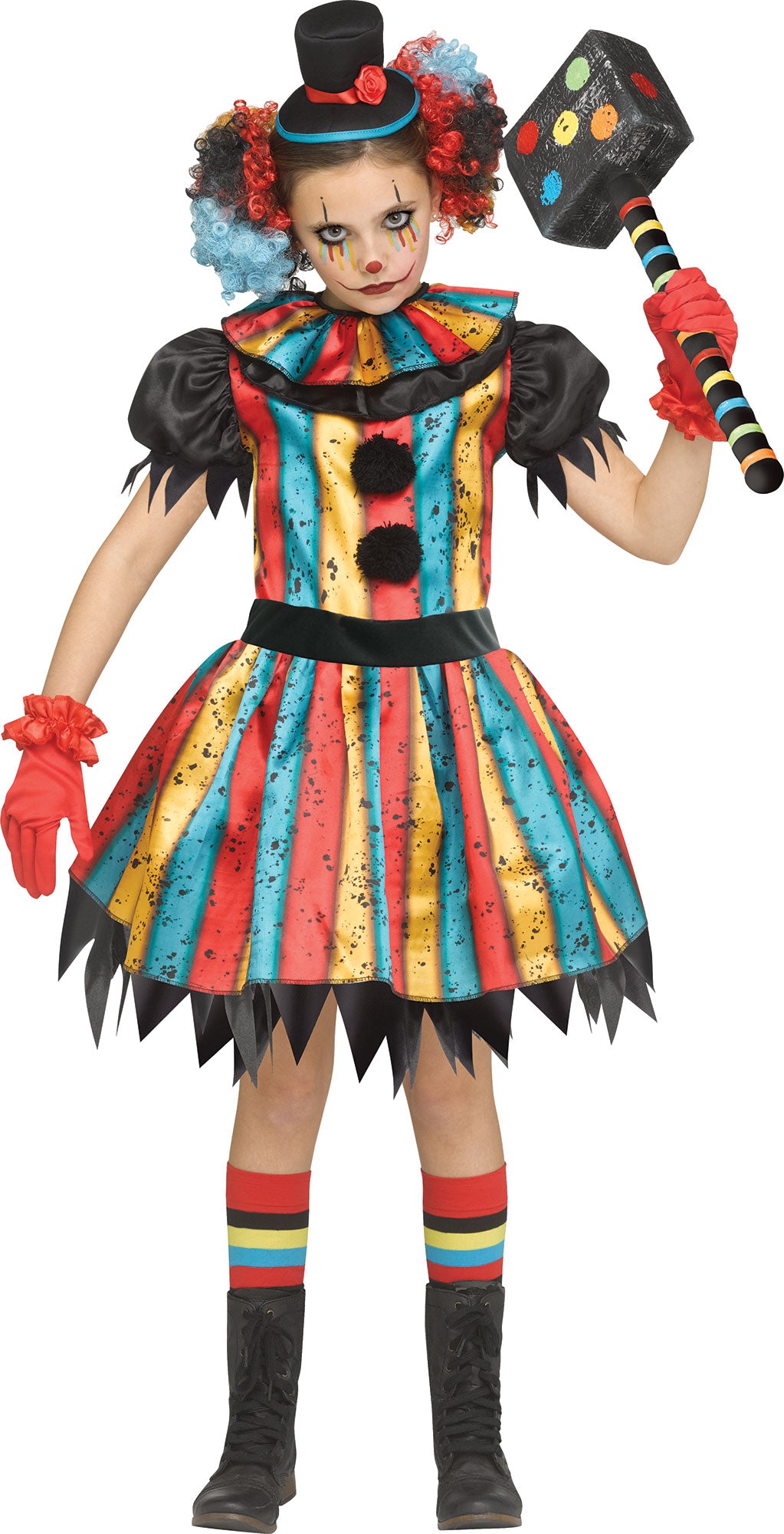 Fairground clown costume - Girl
