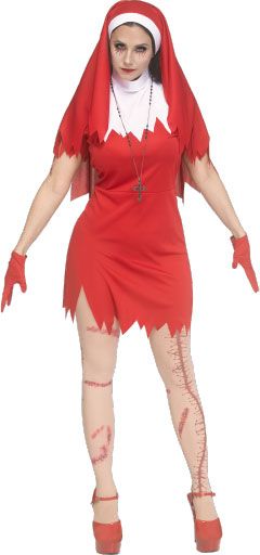 Red nun costume - Woman