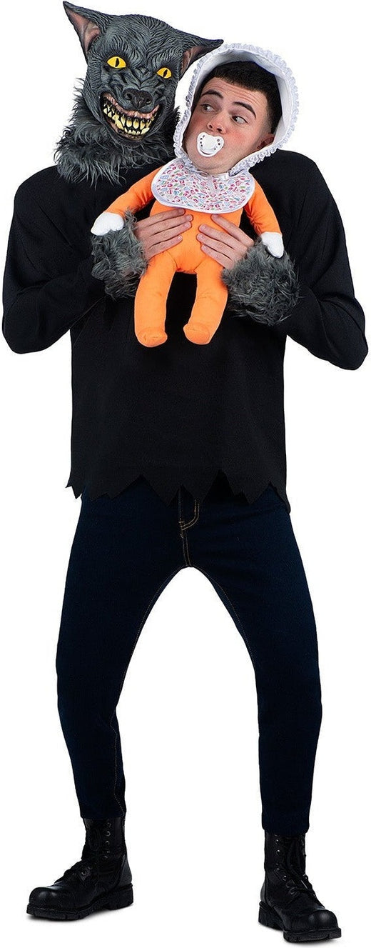 Scary and Funny Baby Wolf Costume - Adult