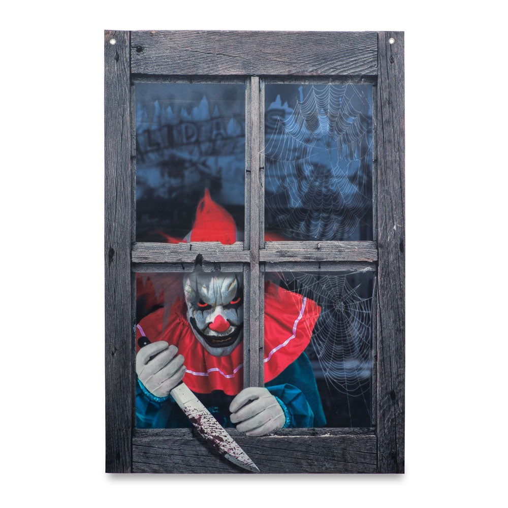 Décoration De Fenêtre - Clown Avec Couteau