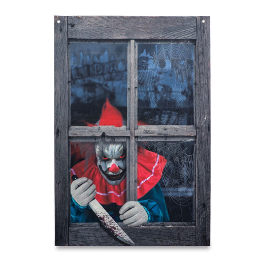 Décoration De Fenêtre - Clown Avec Couteau