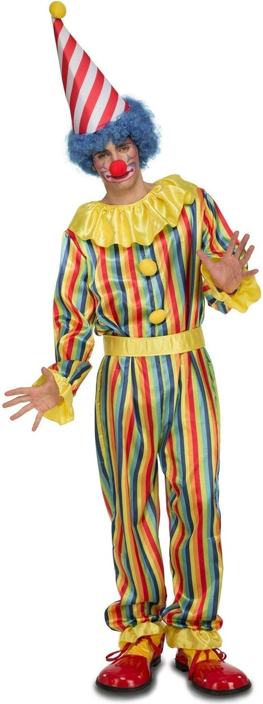 Costume De Clown Rayé - Adulte