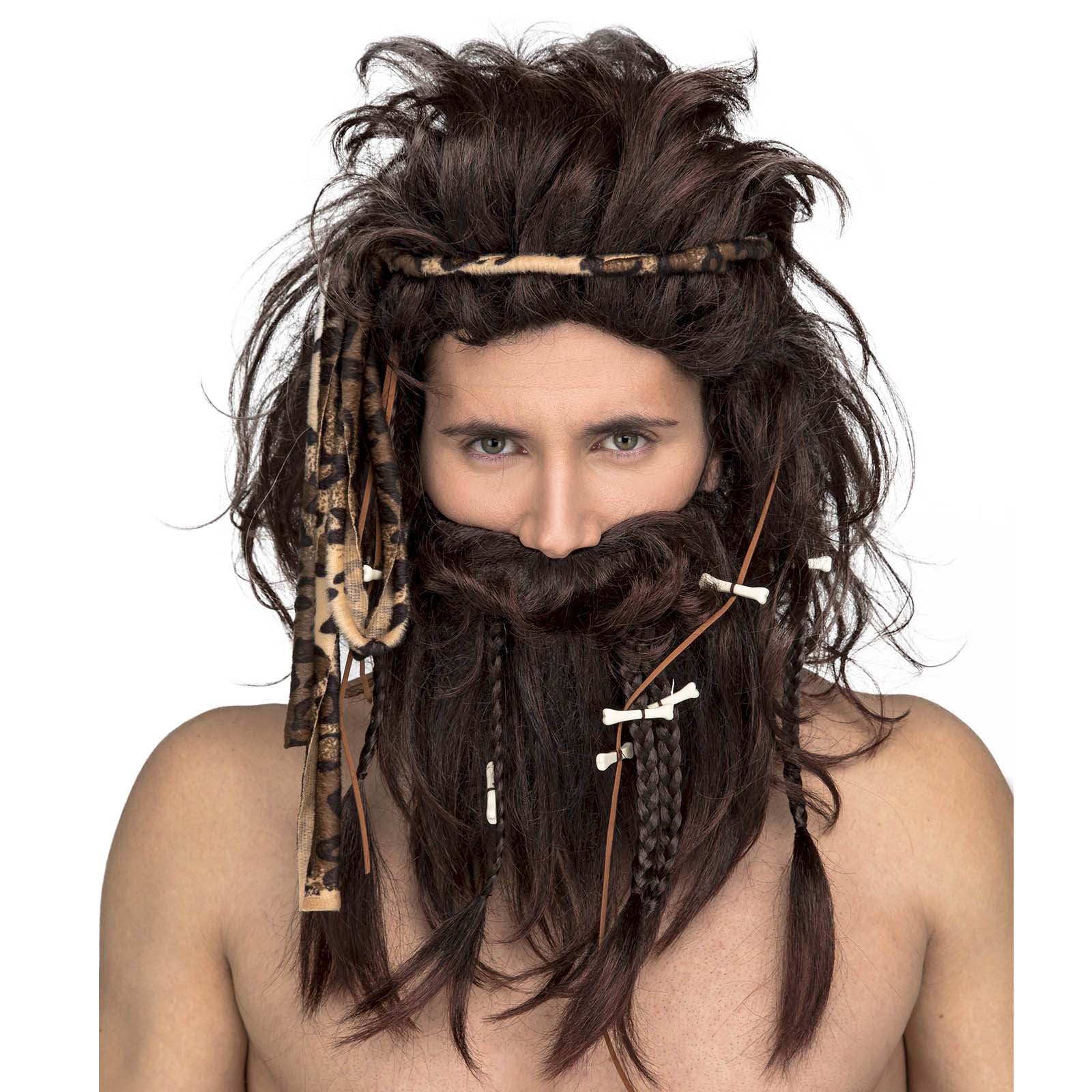 Caveman Man Wig - Brown