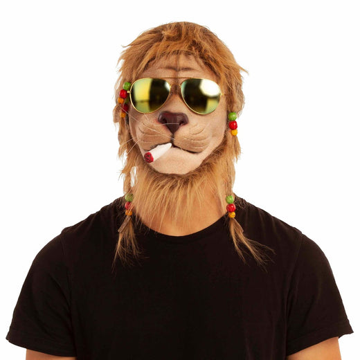 Masque De Lion Fumant Avec Lunette