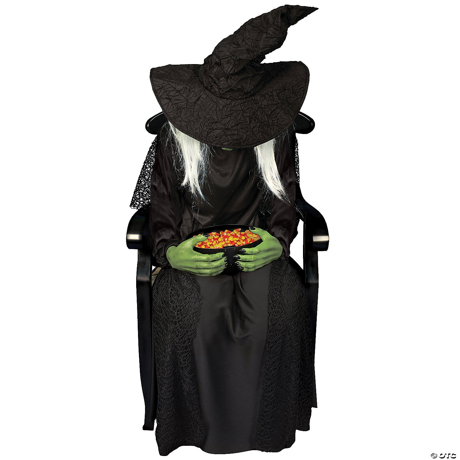 Sorcière assise animée 21 po – décoration d’Halloween (DEMO)