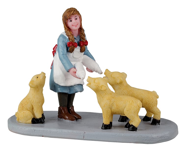 Déjeuner pour les porcelets - Village Lemax