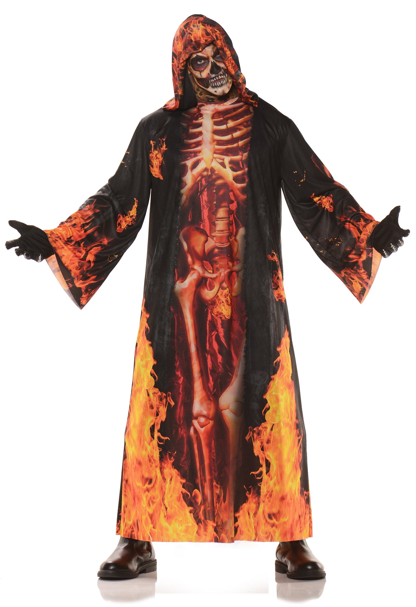 Costume robe photoréaliste enfer – Homme