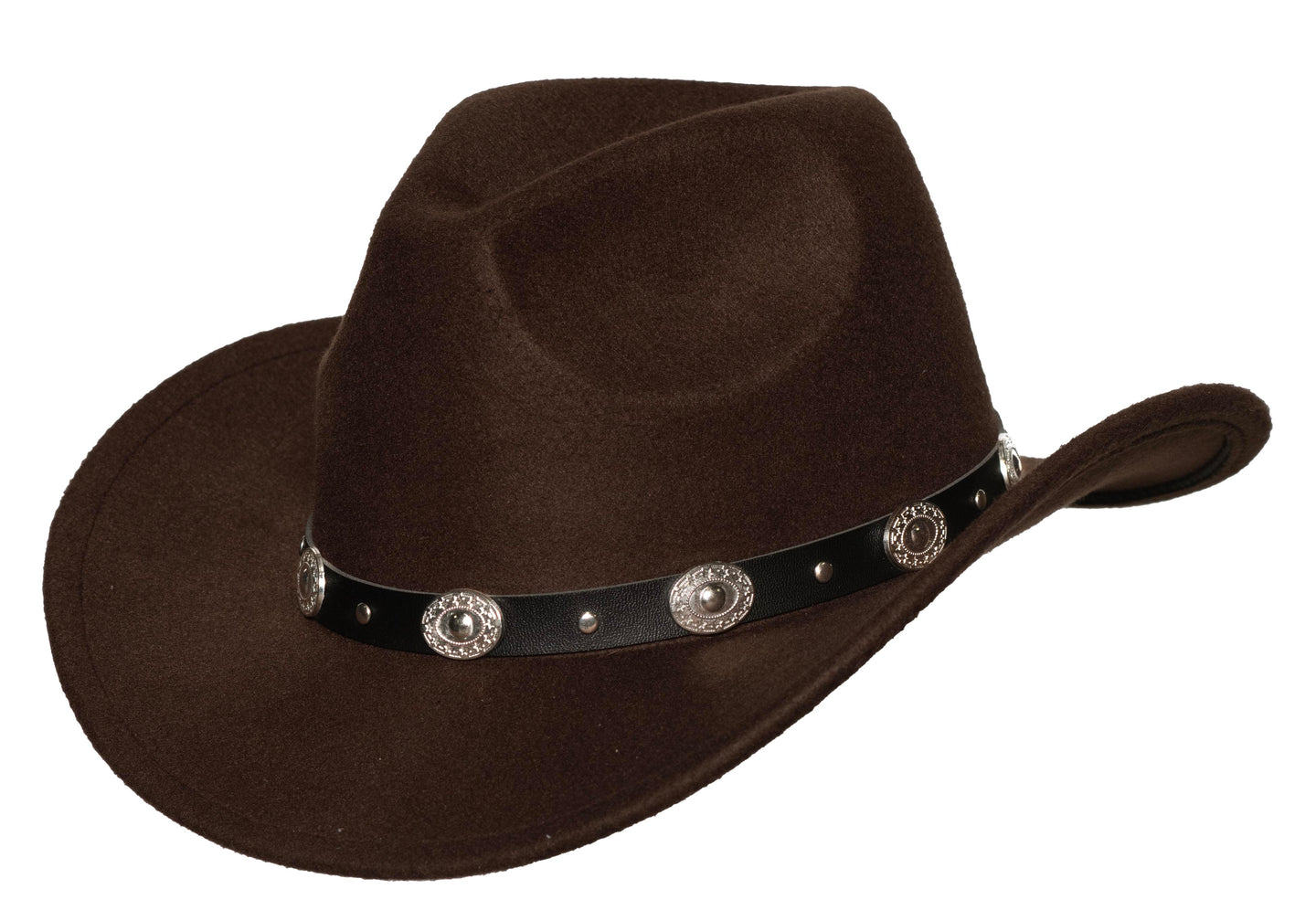 Chapeau cowboy bande noire concho argent