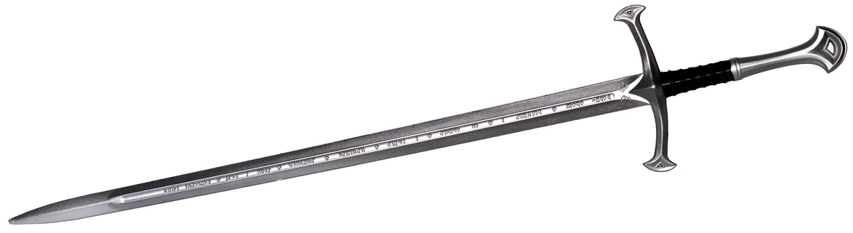 Curved silver foam sword