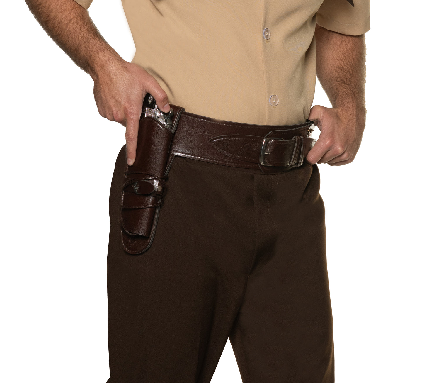 Holster cowboy brun simple