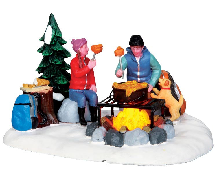 Campfire fondue, battery-operated (4.5V) – Lemax Village