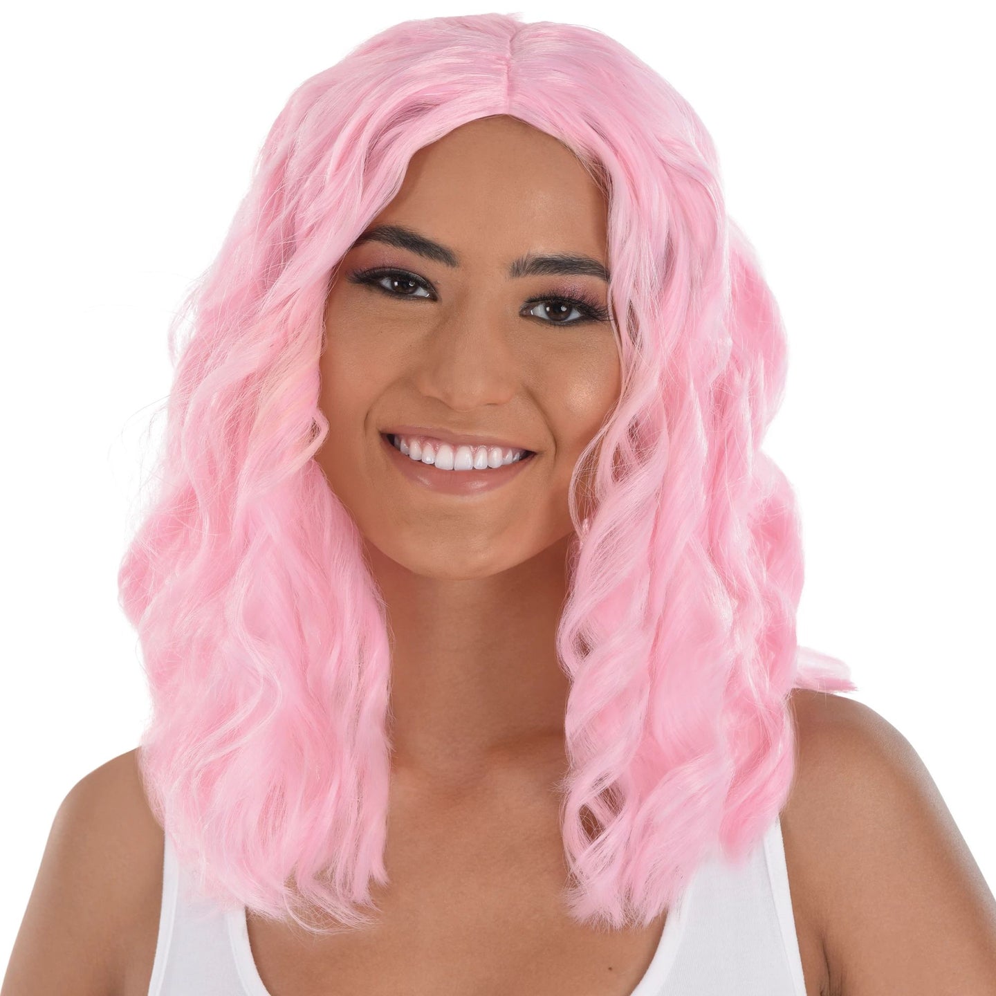 Perruque bouclée - Rose