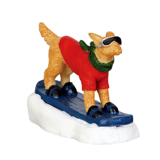 Snowboarding Dog - Lemax Village