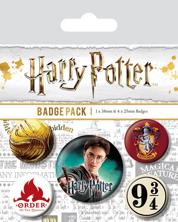 Pack de badges Harry Potter (Gryffondor)