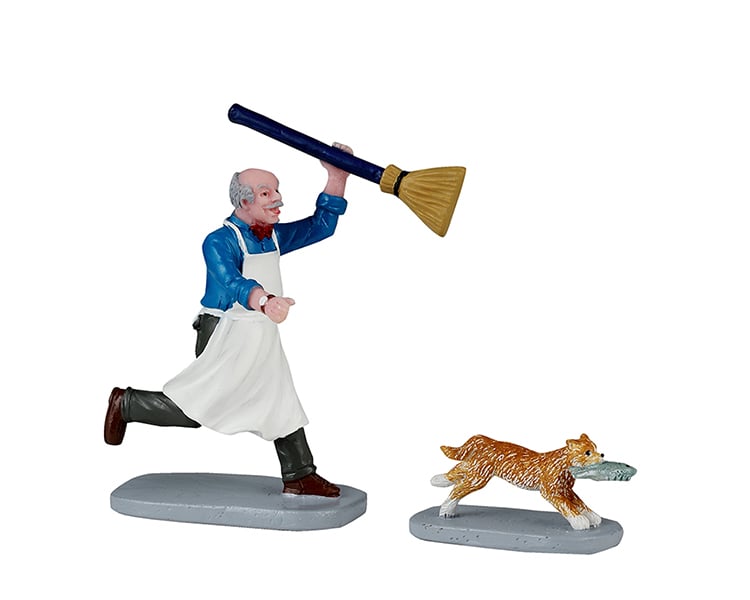Voleur de poisson félin, ensemble de 2 - Village Lemax
