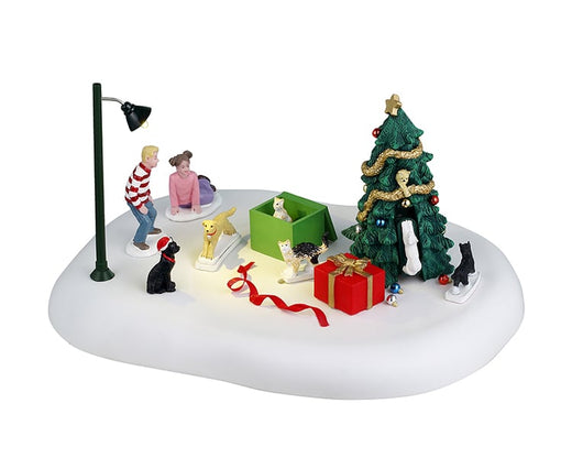 Christmas cats, battery-operated (4.5V) – Lemax Village