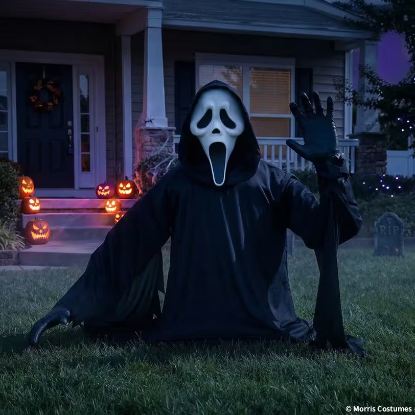 Ghost Face® Waving Grave Breaker™ Halloween Decoration - 4 ft