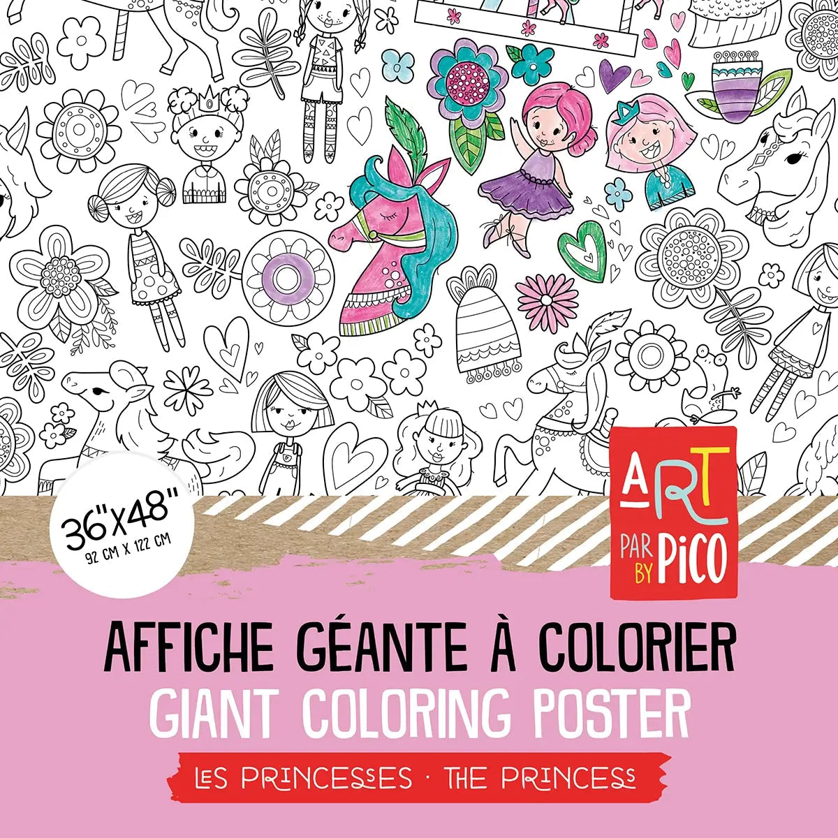Coloriage géant - Les princesses - PiCO Tatoo