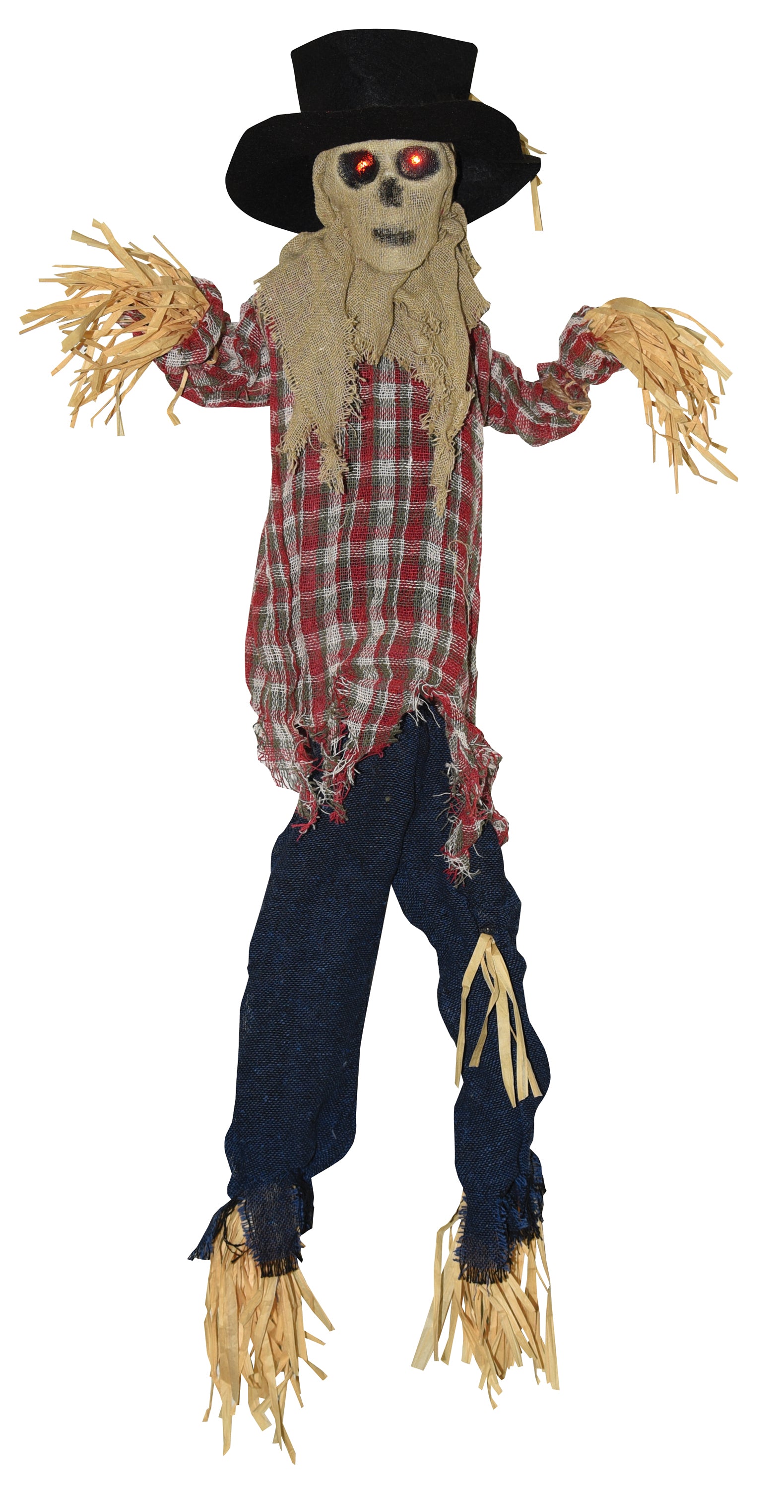 Kicking scarecrow with light and sound 36"