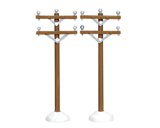 Poteaux de téléphone, ensemble de 2 - Village Lemax