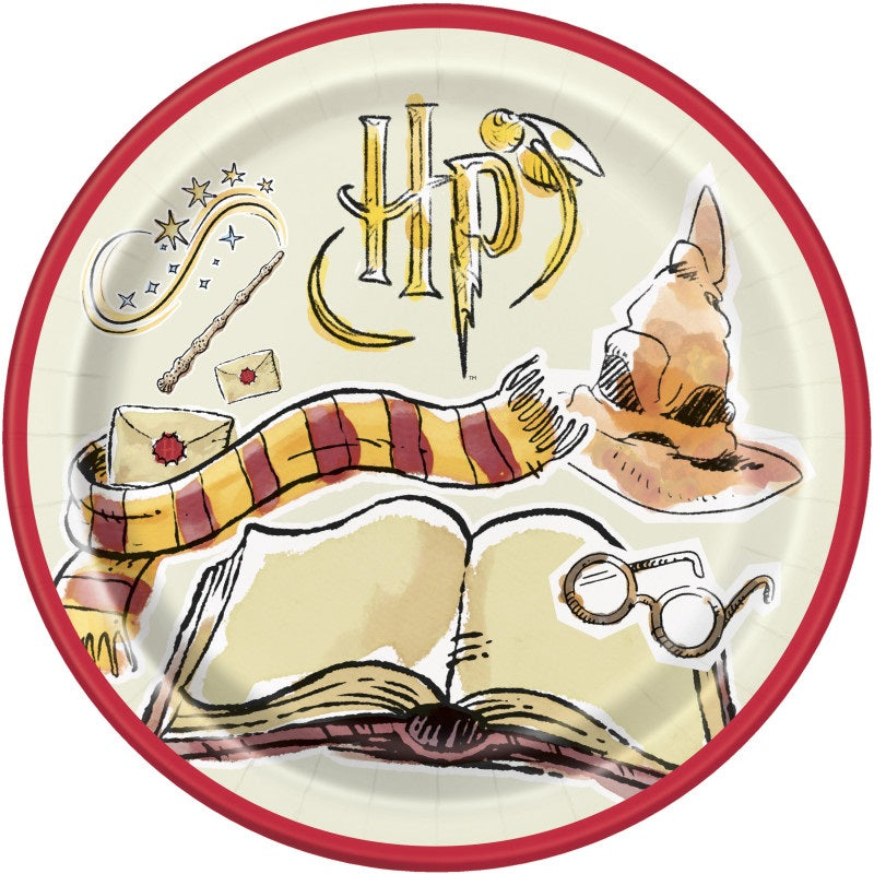 Assiettes à dîner rondes Harry Potter (8/pqt)