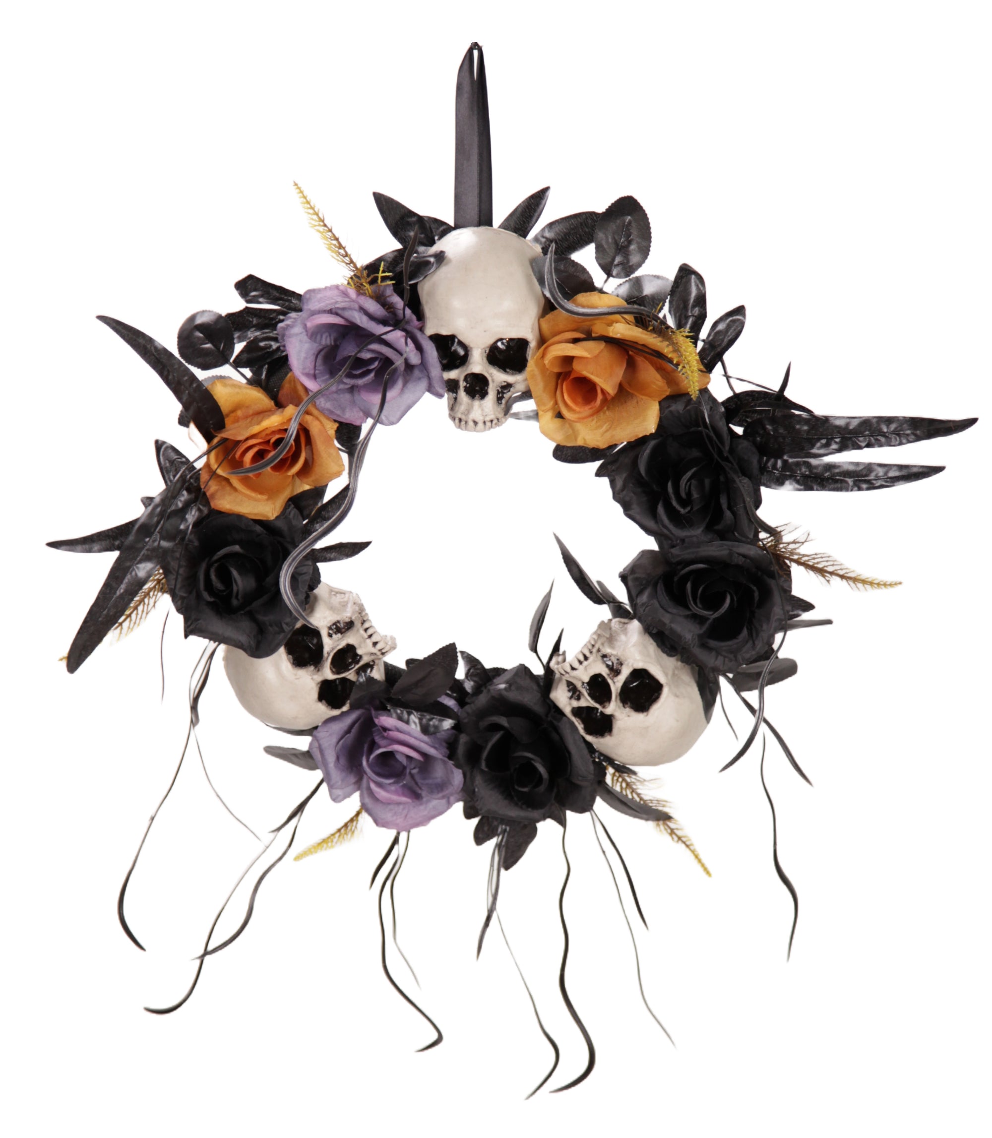 Flower and skull crown 16.1 in