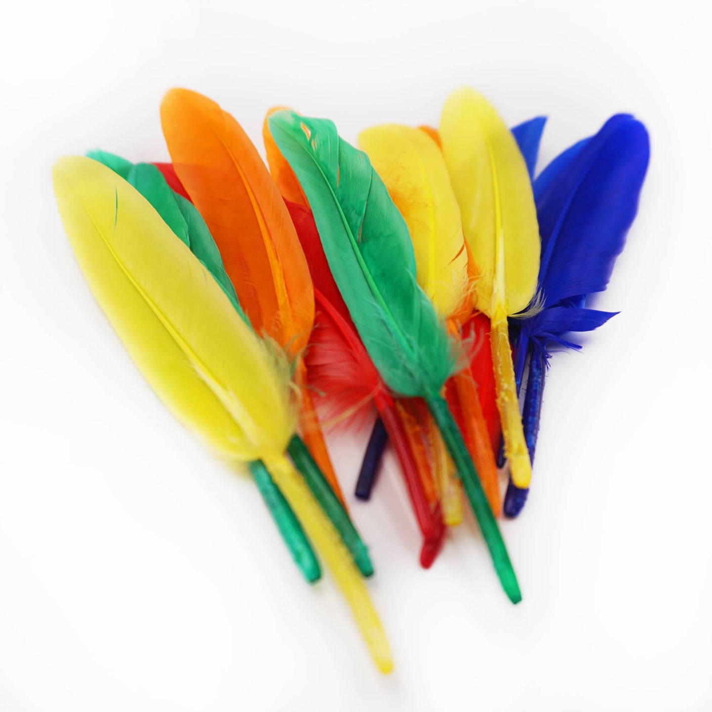 Plumes artisanales assorties et éclatantes – assortiment multicolore