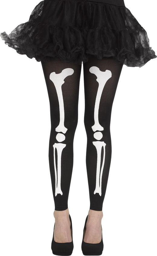 Collants sans pieds - Os blanc