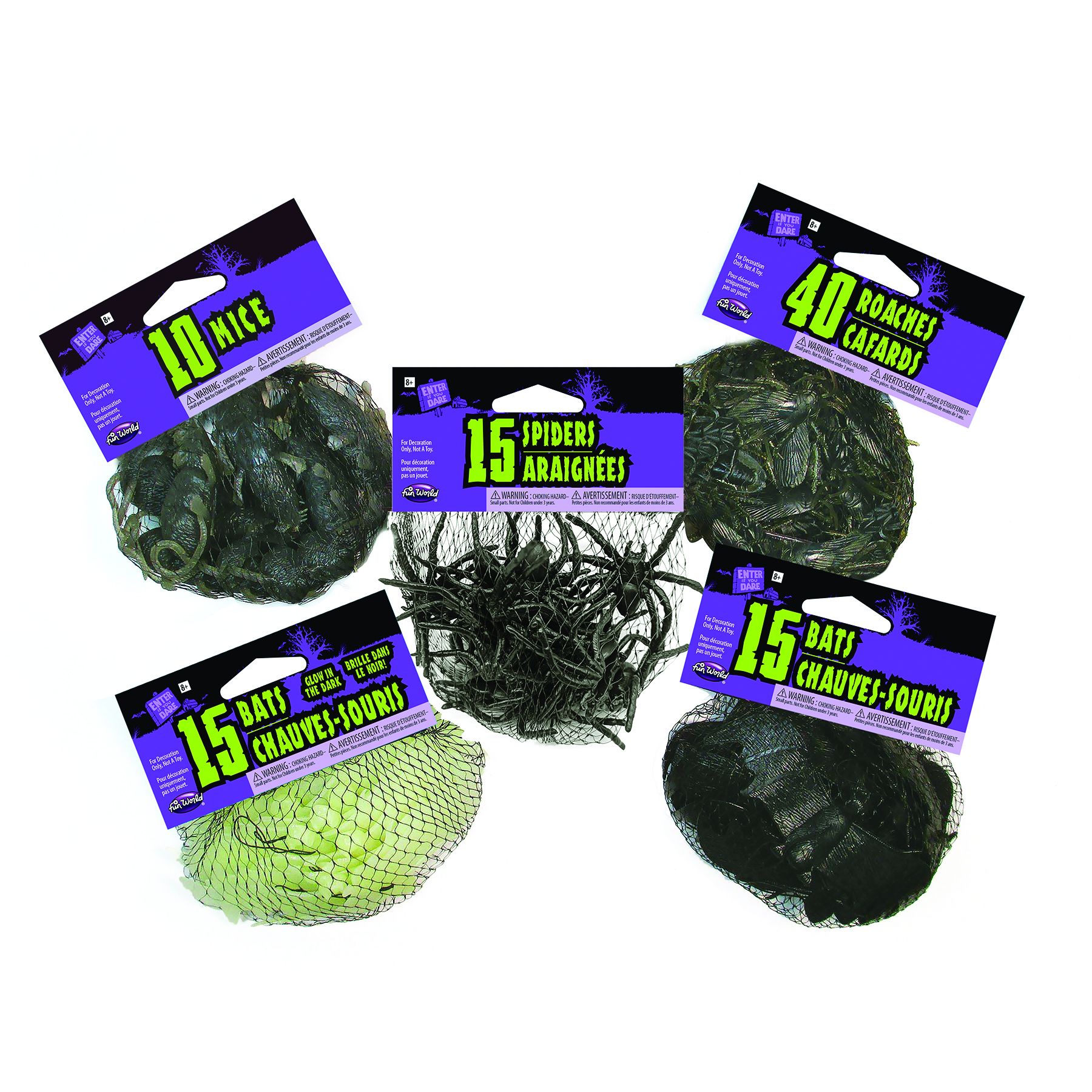 Scary Creatures - Glow in the Dark Bats (15/pkg)