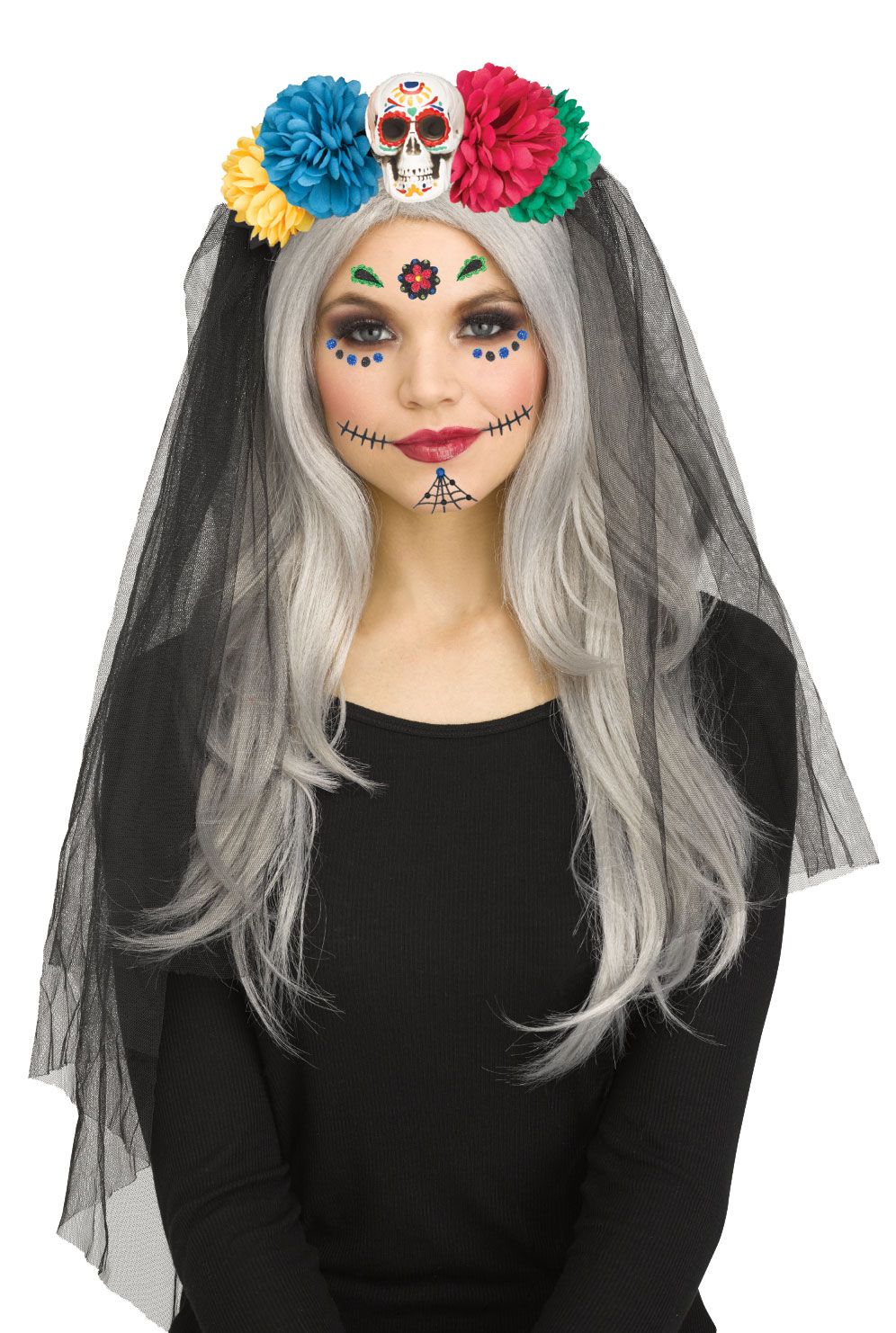 Voile de Mariée multicolore - Day of the dead