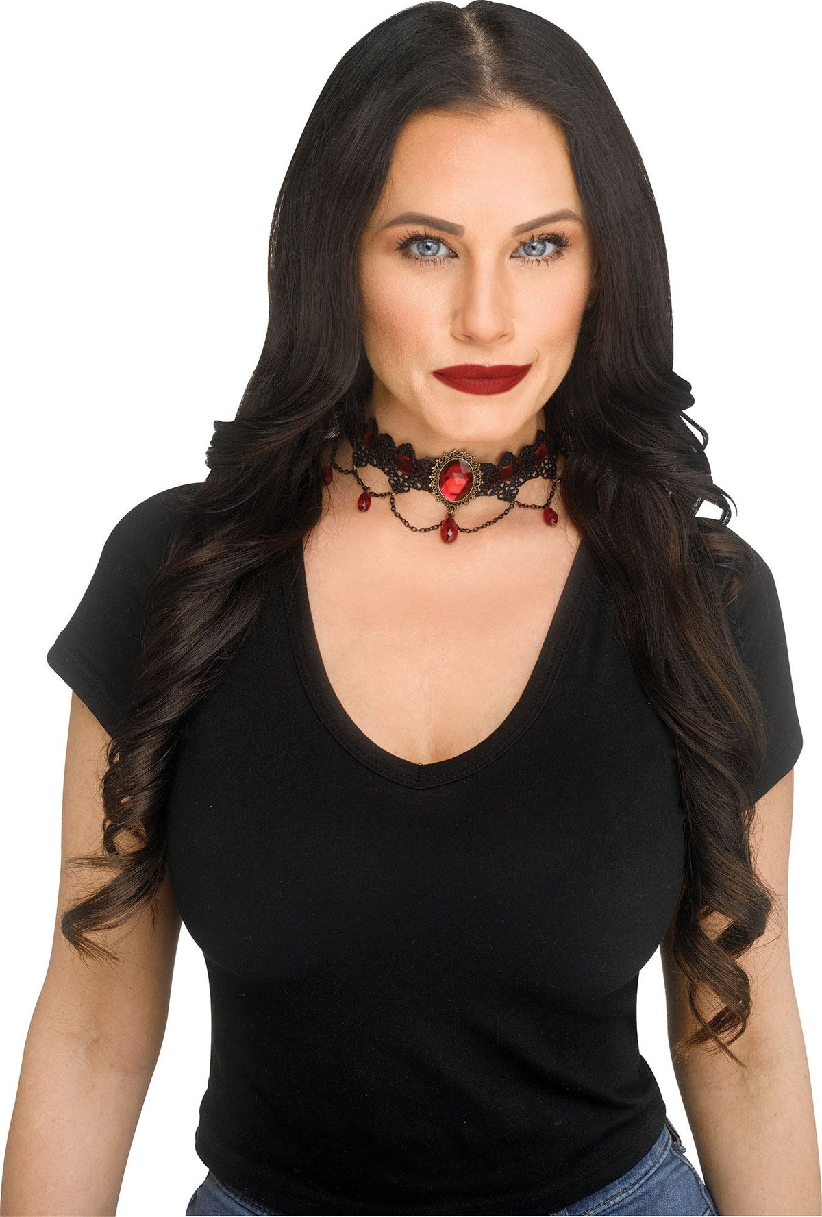 Collier "Chocker" en velours - Rouge