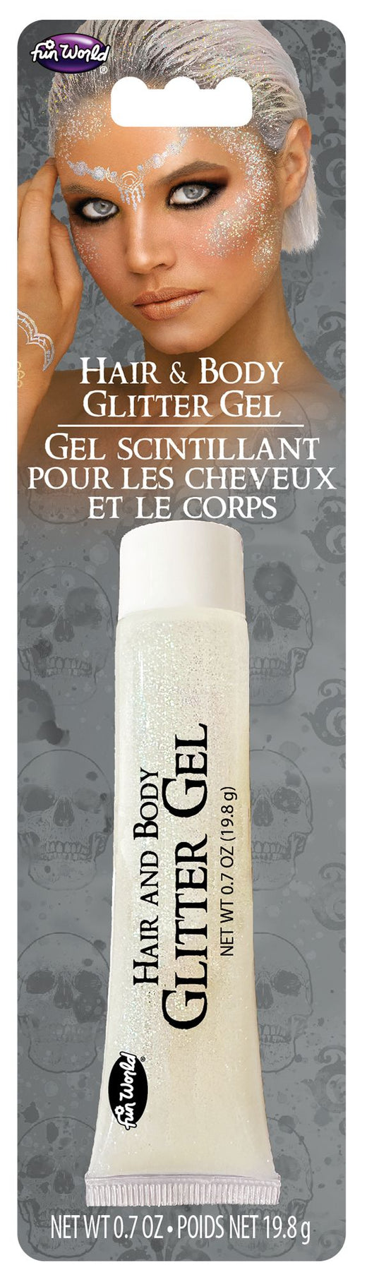 Gel scintillant pour les cheveux et le corps