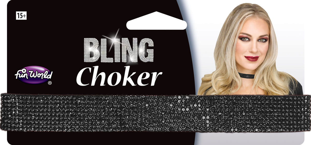 Collier "Chocker" éclatant - Noir