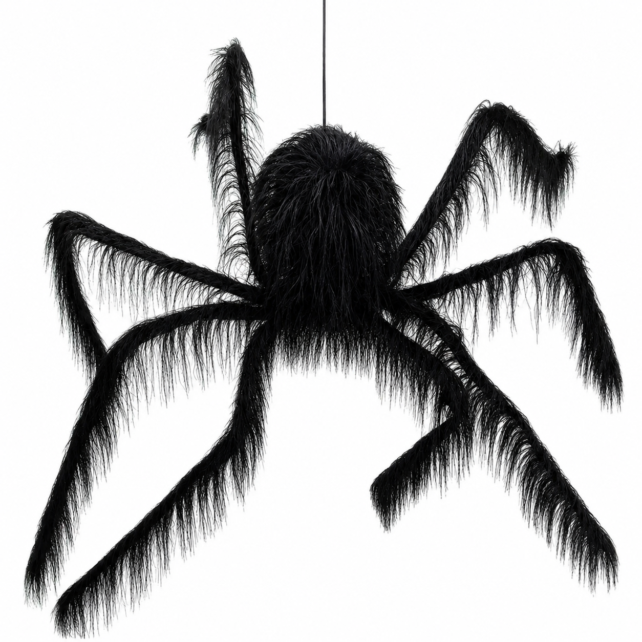 Giant black spider with vibration