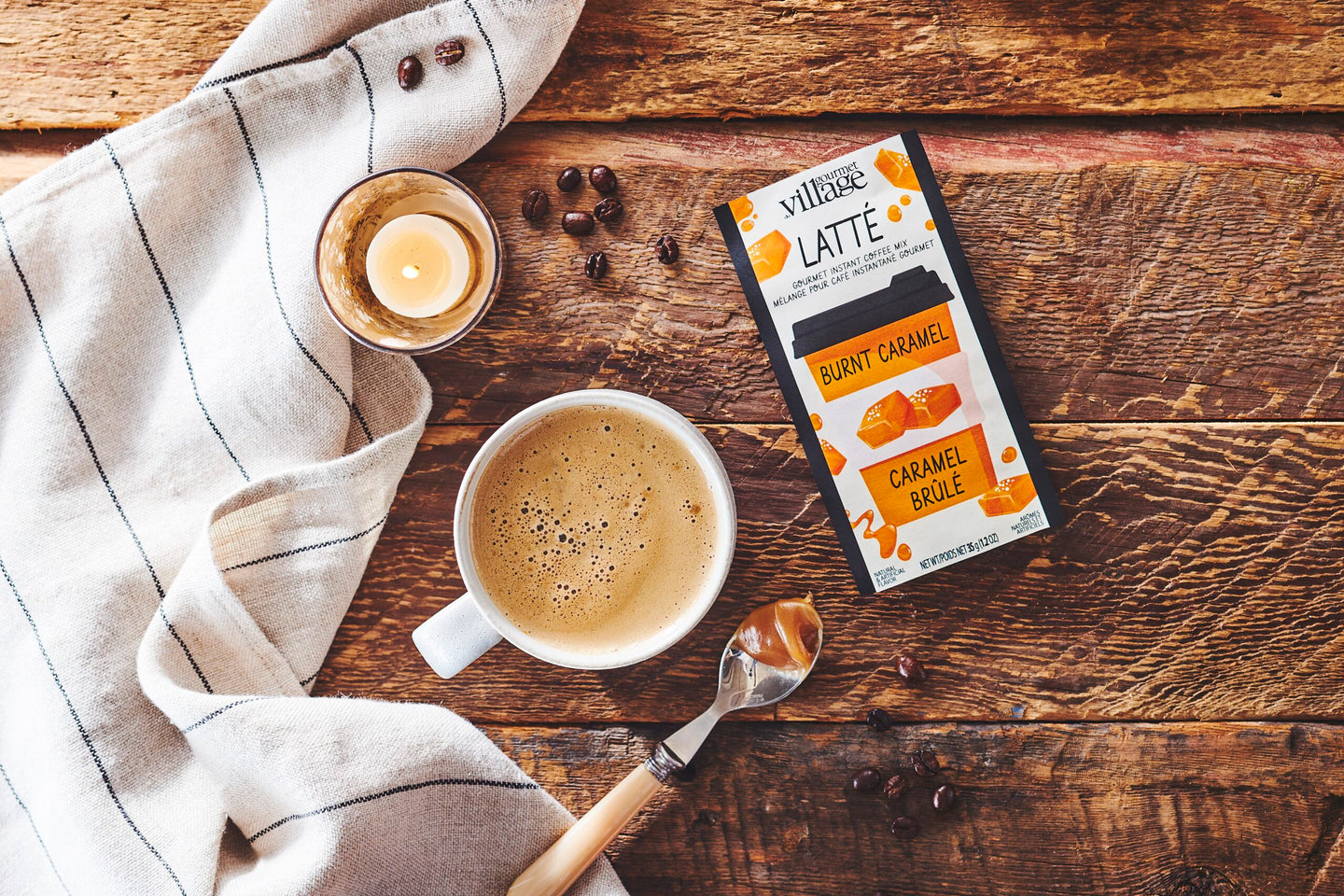 Mélange pour café instantané - Latté au caramel brûlé