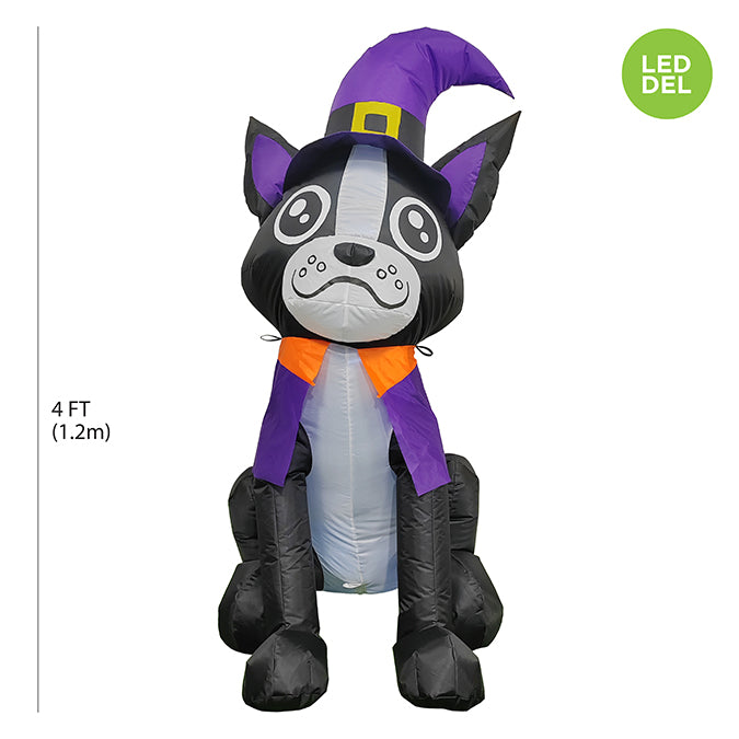LED lighted inflatable witch dog (4ft)