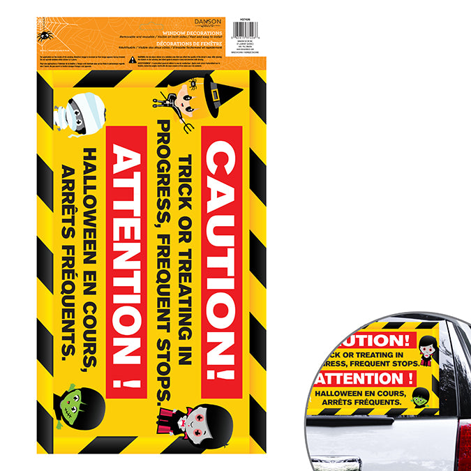 Car window sticker "Attention"
