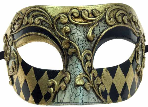 Masque vénitien pour homme doré