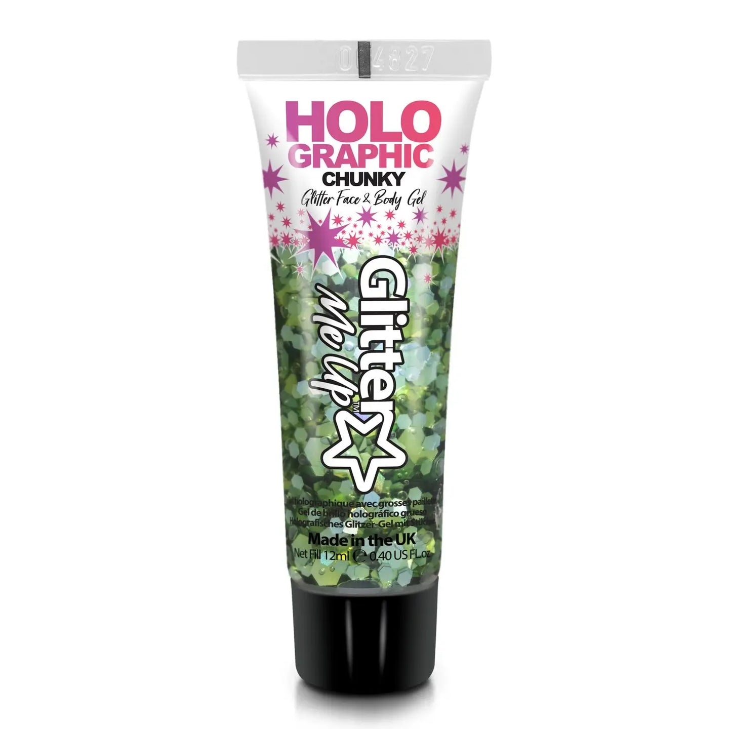 Gels holographiques à paillettes épaisses pour visage et corps - Green Envy