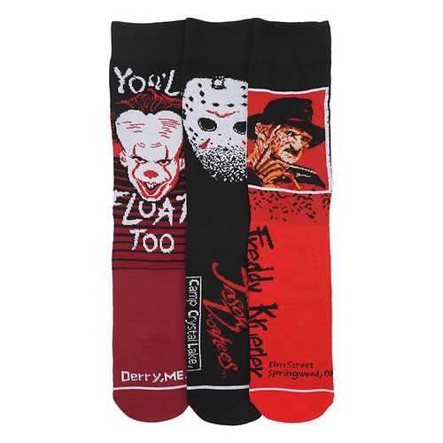 HORROR - Crew Sock 3 Pack With Retro Tv Box Packaging