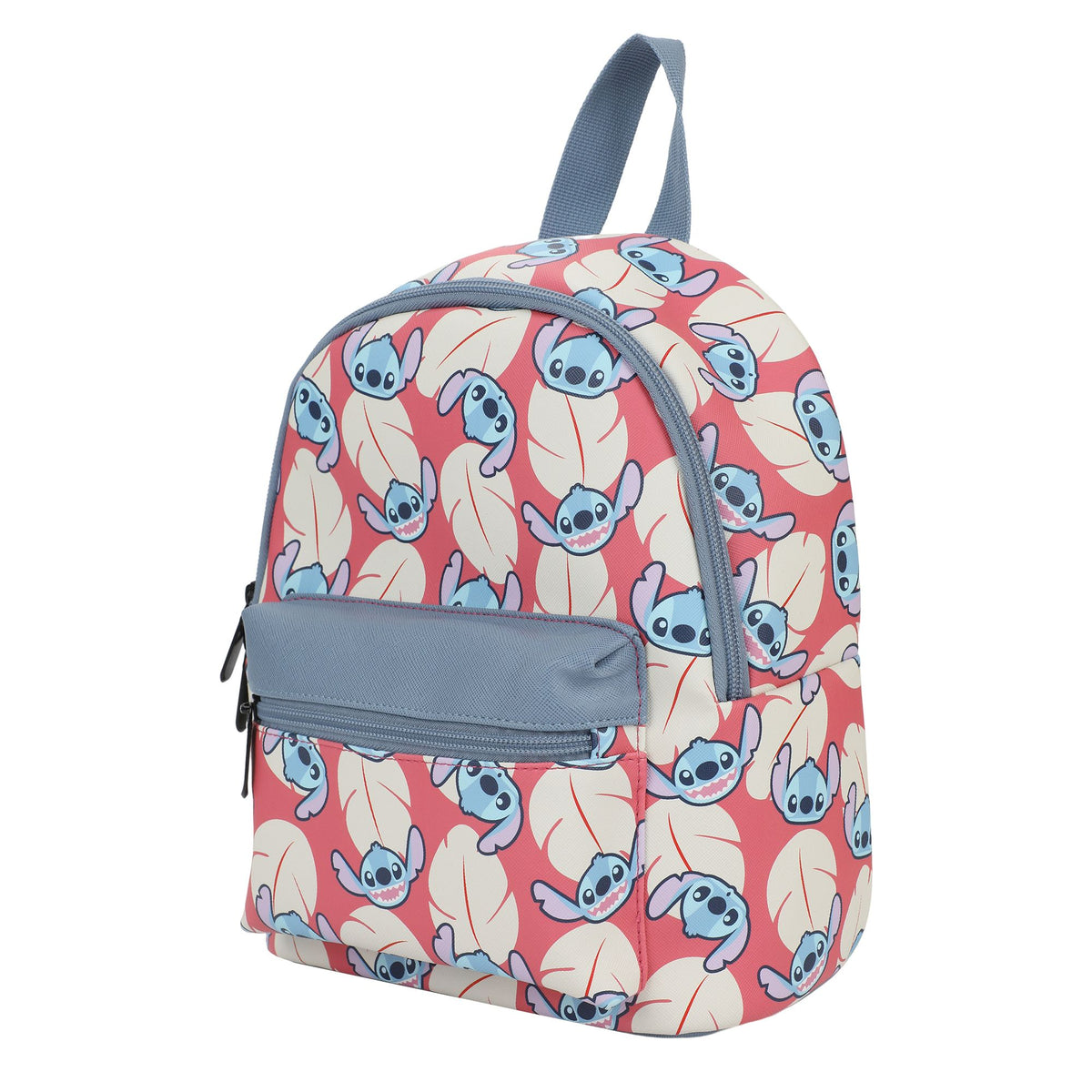 DISNEY - Stich Floral Print Saffiano Mini Backpack