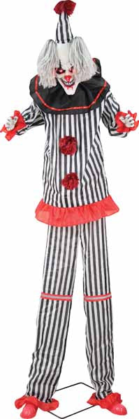 Clown terrifiant debout animé (8 pi)