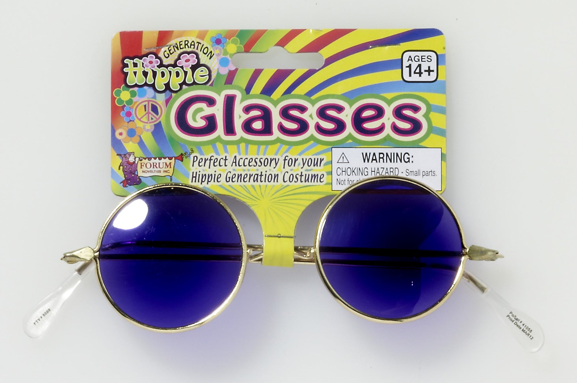 Accessoire - Lunettes hippie - Verres bleus