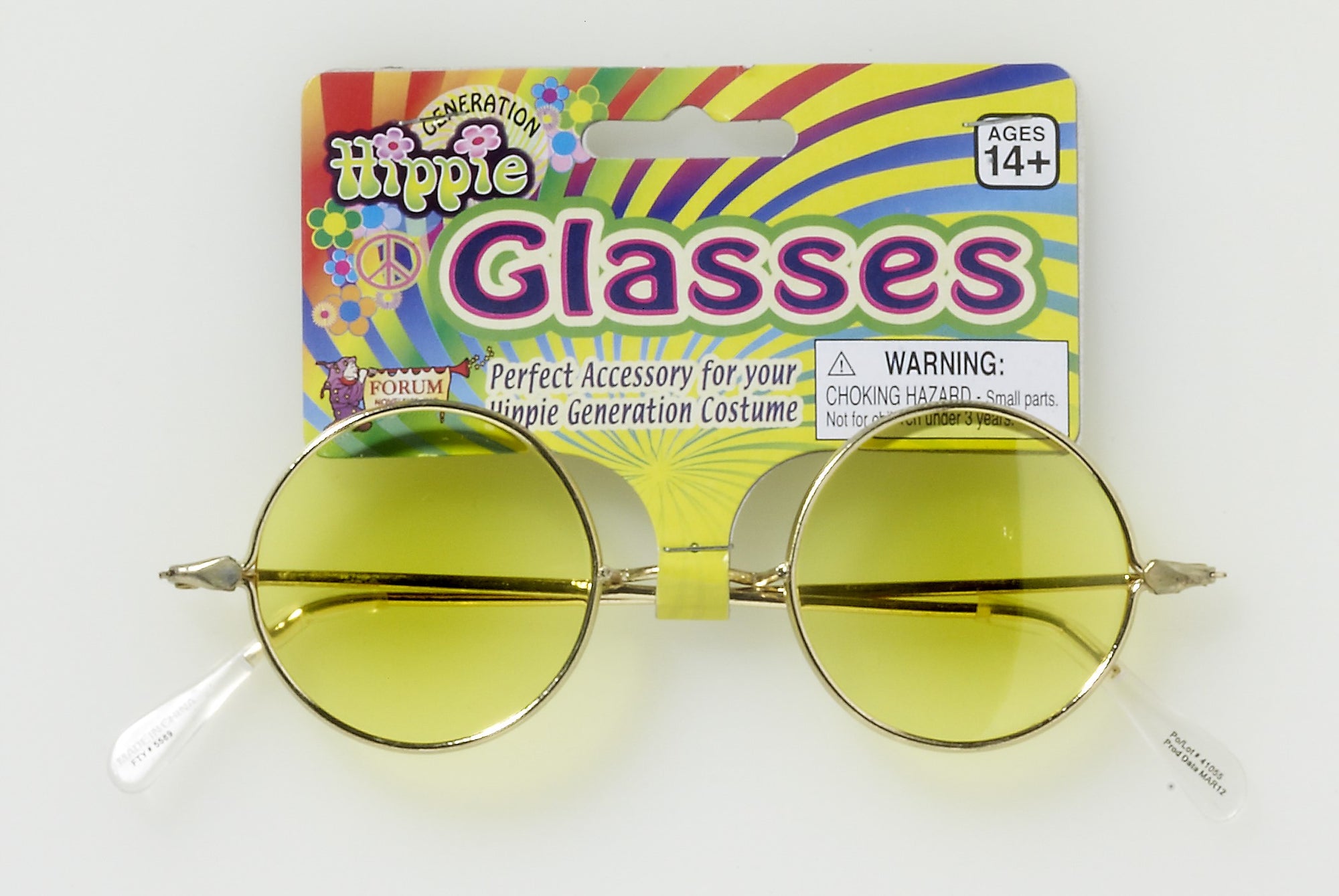 Accessoire - Lunettes hippie - Verres jaunes