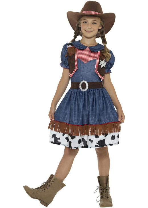 Costume - Cowgirl Texane - Enfant - Bleu
