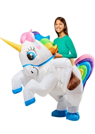 Costume gonflable Licorne à enfourcher - Enfant