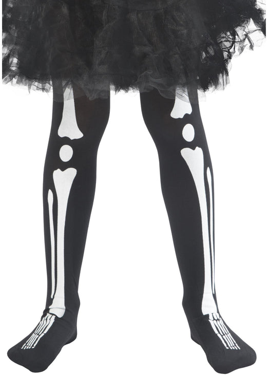 Tights - Skeleton - Children's - Black