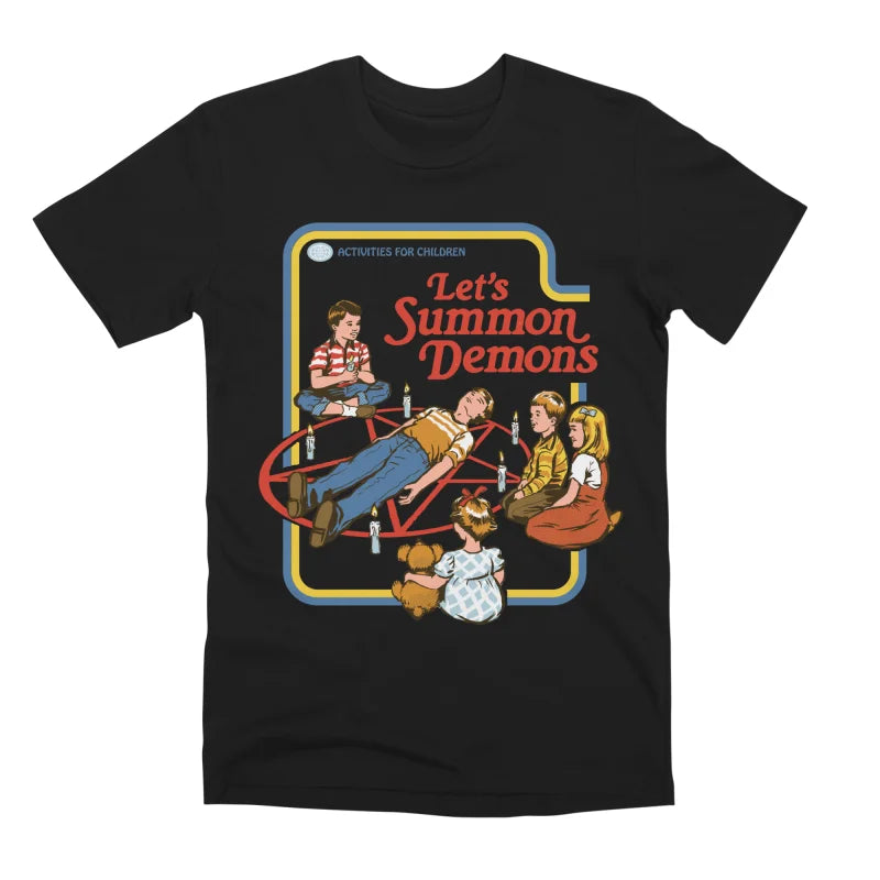 T-shirt adulte noir Steven Rhodes - Invoquons des démons